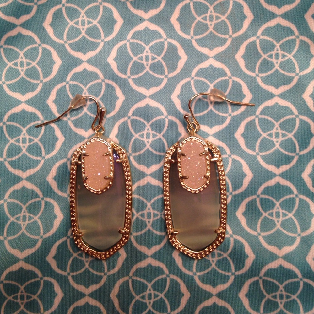 Kendra Scott Emmy Slate and Druzy Earrings